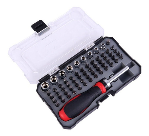 Kit Chave De Fenda + Bits 63 Peças Ronix Rh-2716