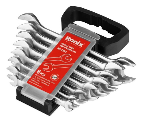 Jogo De Chave De Boca Fixa 8 Peças Ronix Rh-2252