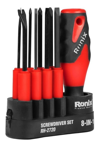 Kit Chave De Fenda E Phillips 8 Peças Ronix Rh-2720