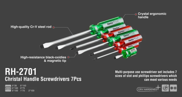Kit Chave De Fenda E Phillips 7 Pecas Ronix RH-2701 - Imagem 5