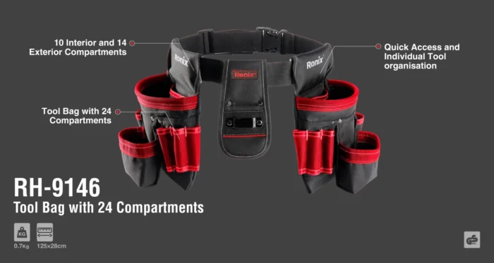 Bolsa Ferramentas Home Line Ronix RH-9146 - Imagem 2