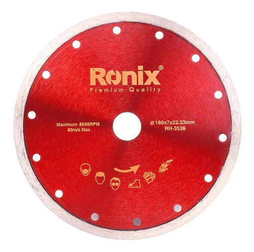Disco De Corte Diamantado 180mm Ronix Rh-3536