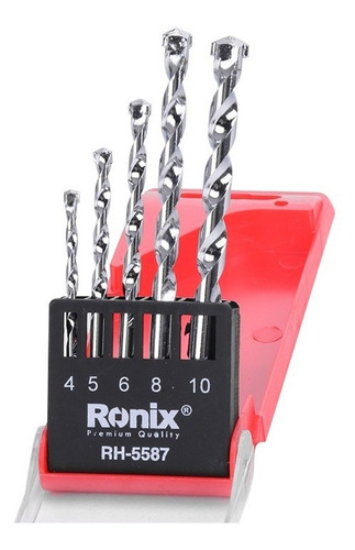 Jogo De Brocas Para Concreto 4mm - 10mm Ronix Rh-5587