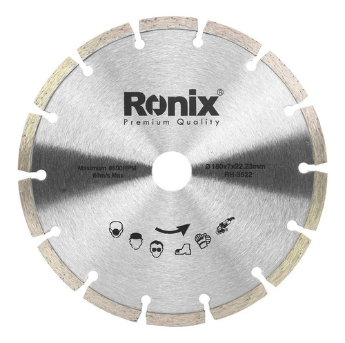 Disco De Corte Diamantado 180mm Ronix Rh-3522
