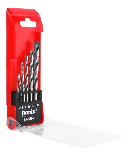 Jogo De Brocas Para Metal 6 Peças 2mm - 8mm Ronix Rh-5584