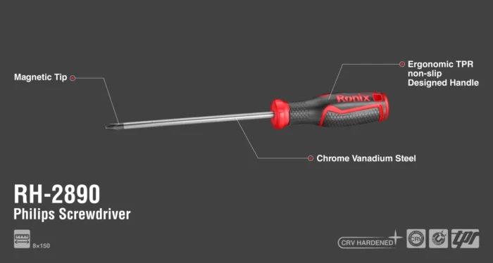 Chave Phillips 8*150 mm Maxi Series Ronix  RH-2890 - Imagem 6